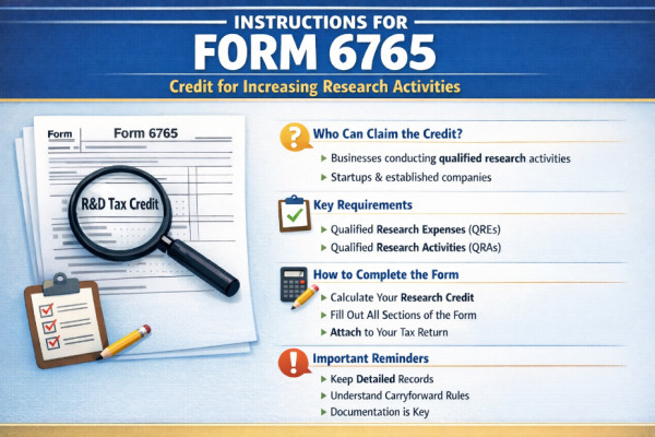 Form 6765 Instructions 2026 | IRS R&D Tax Credit Guide