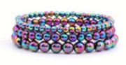 Náramok z dúhového hematitu priemer gul.4-6-8mm