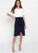 elegantné bielo modré denné šaty Bodyflirt dvojčís