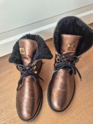 Teplé kožené čižmy lux.značky