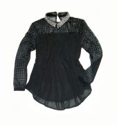 Šifónová blúzka v retro štýle-nenosená