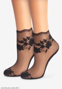 ponožky s kvetinovým vzorom E 21
