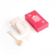 Darčekový set masážna pomôcka Gua Sha, čelenkakefka