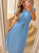Dámske plisované šaty Sky blue