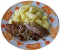 Morčacie stehna na slanine