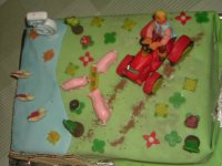 Torta s červeným traktorkom:o)