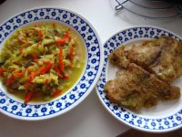 Zapecena rybka so zeleninkou