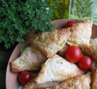 Taštičky z lístkového cesta plnené syrovo - tvarohovou plnkou