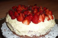 ❤ Čokoládová torta s jahodami ❤ (výborná)
