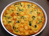 Rukolovo-špenátový quiche