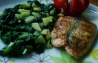 Losos so špenátovou prílohou