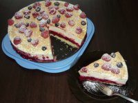 Malinová šťavnatá torta