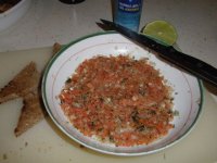 Tatarák z údeného lososa   ♥ ♥ ♥