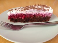*****Čokoládové brownies s malinami a mascarpone