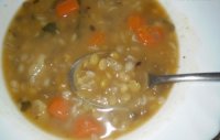 Fazuľovo-krúpová polievka