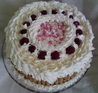 Mascarpone torta s ovocím.